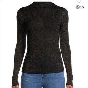 New with Tag rag & bone Black and Gold Long Sleeve Top size XXS- via TheRealReal